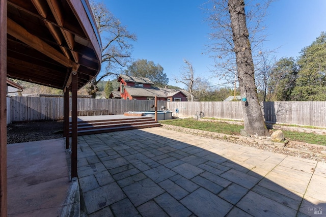 view of patio / terrace with a swimming pool