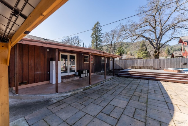 view of patio with french doors