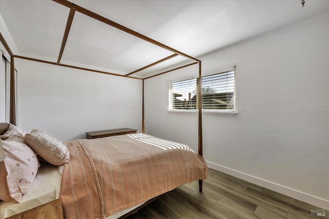 bedroom featuring wood-type flooring