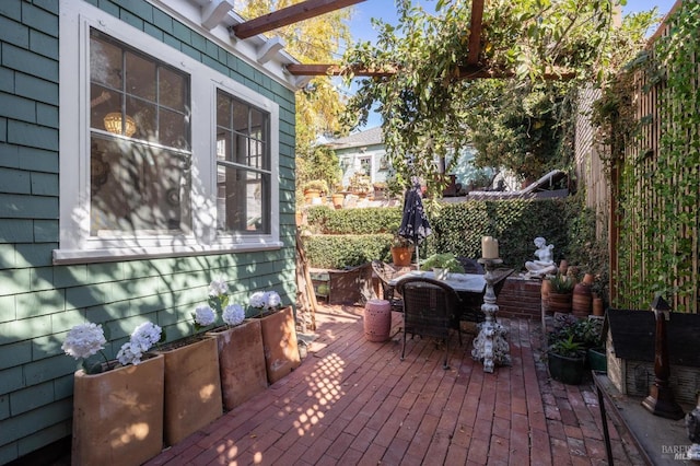 deck featuring a patio area