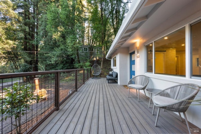 view of wooden terrace