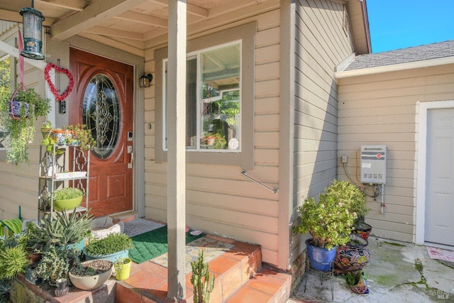 view of doorway to property