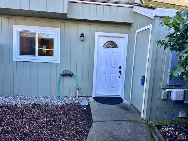 view of doorway to property