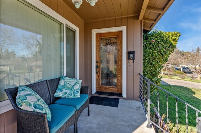 view of doorway to property