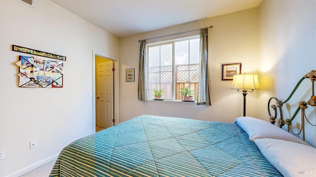 view of carpeted bedroom