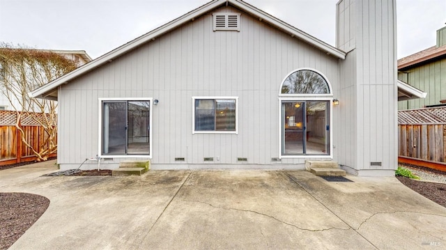 back of house featuring a patio area