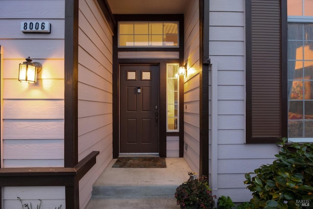 view of doorway to property