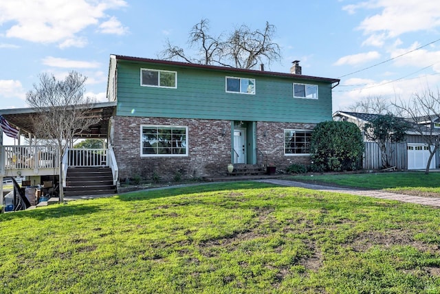 view of front property with a front yard