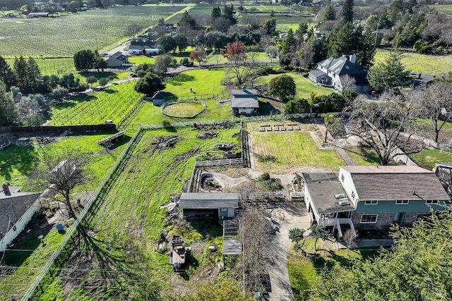 bird's eye view featuring a rural view