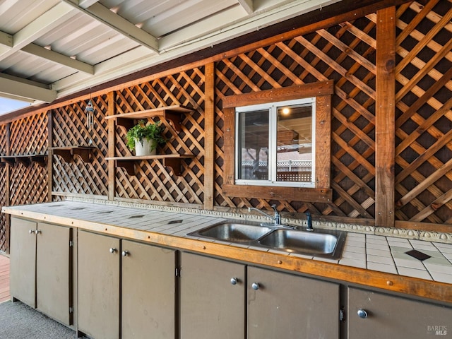 interior space with sink