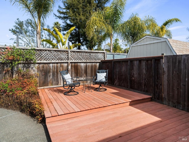 view of wooden terrace