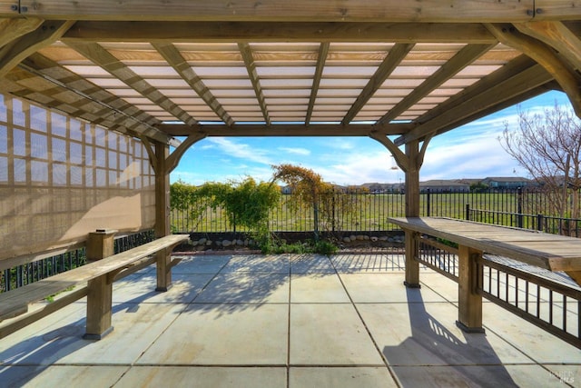 view of patio / terrace with a pergola