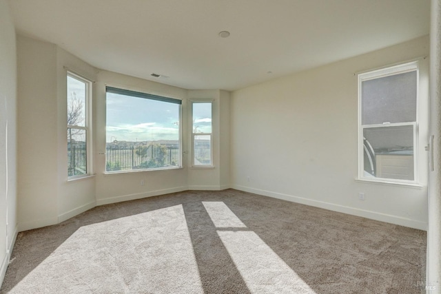 view of carpeted spare room