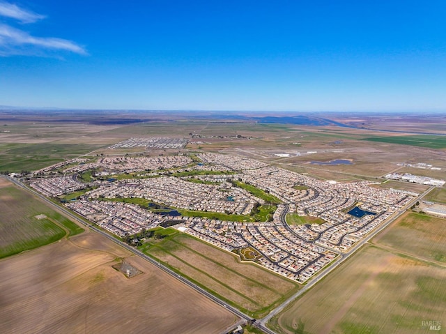 drone / aerial view with a rural view