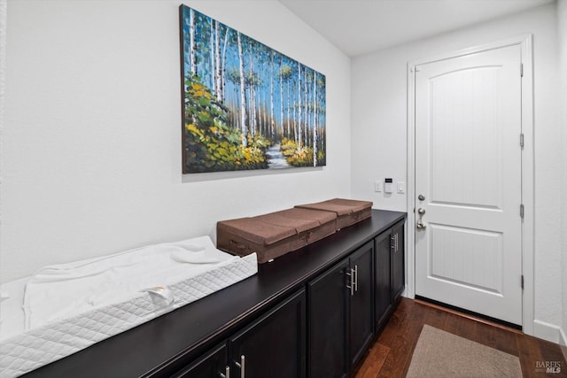 interior space with hardwood / wood-style flooring