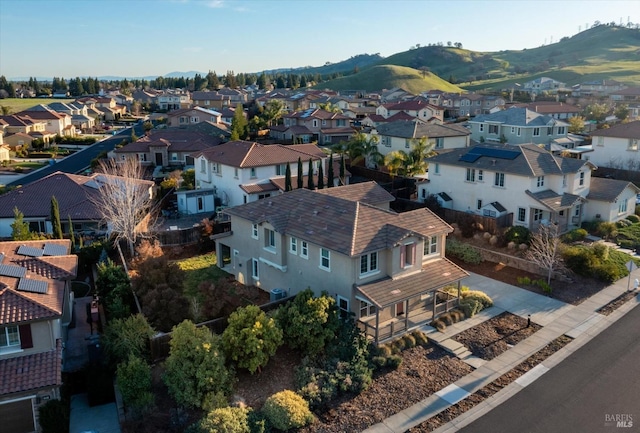 bird's eye view featuring a mountain view