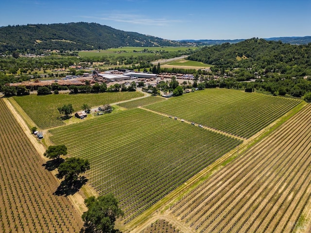 birds eye view of property with a rural view