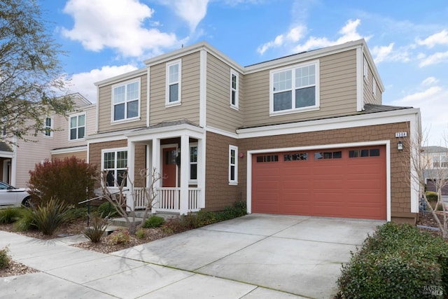 view of front of home with a garage and driveway