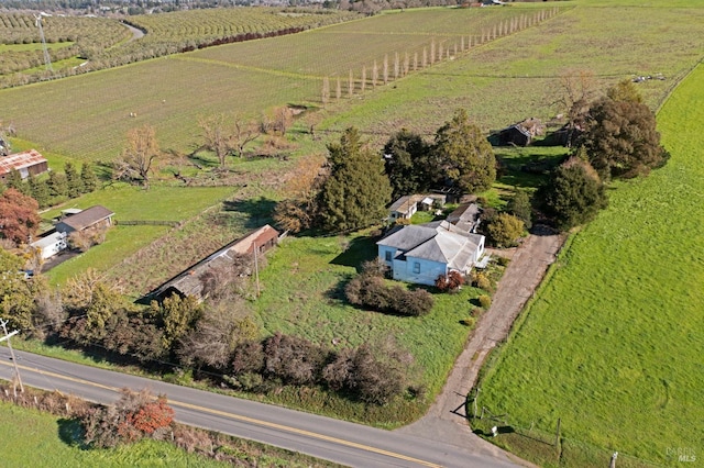 bird's eye view featuring a rural view