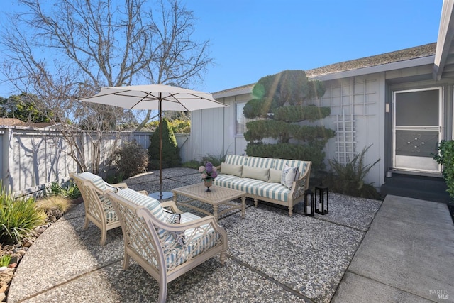 view of patio / terrace featuring outdoor lounge area