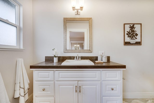 1077 Valley View St, Saint Helena, CA 94574 - bathroom featuring vanity and baseboards