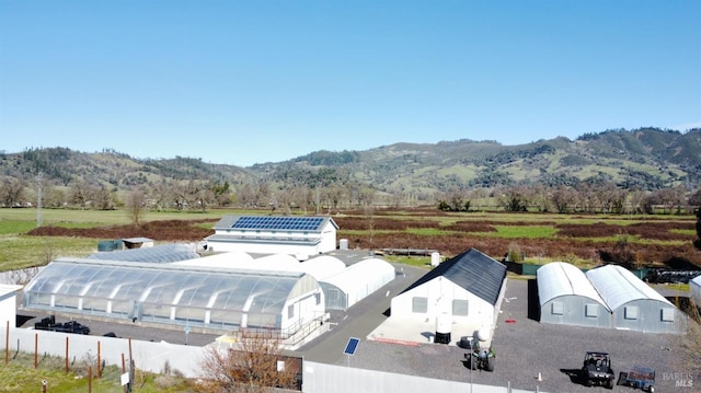 exterior space with a mountain view