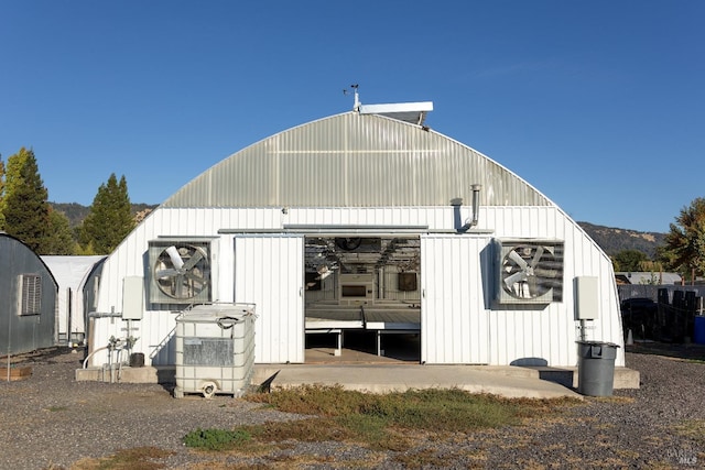 view of pole building