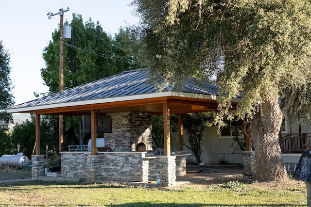 view of community with a gazebo