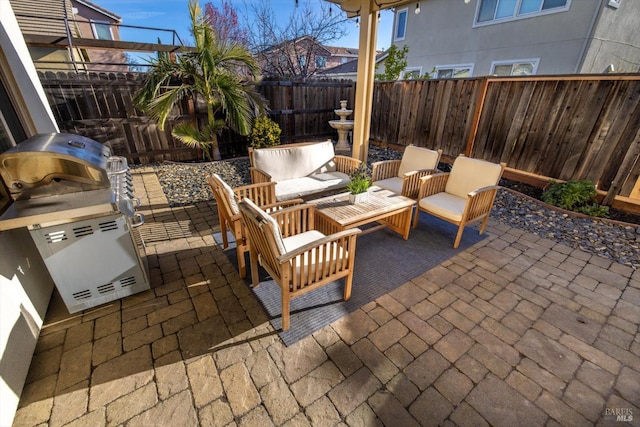 view of patio / terrace featuring outdoor lounge area