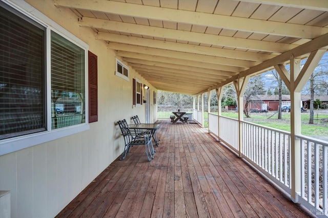 view of wooden terrace