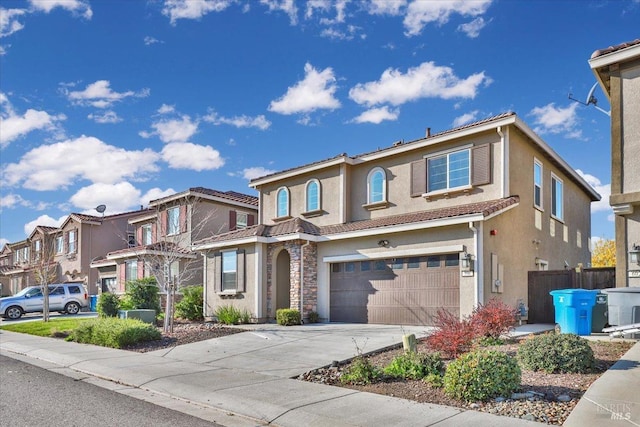 view of front of house featuring a garage