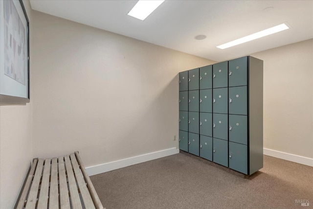 interior space with mail boxes