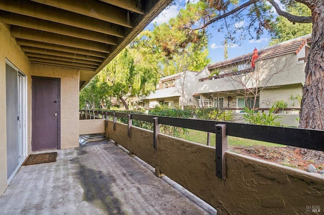 view of patio / terrace featuring a balcony