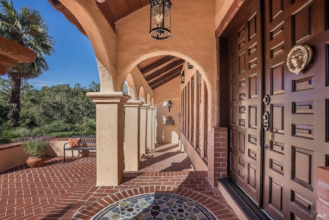107 Deer Hollow Rd, San Anselmo, CA 94960 - view of exterior entry with stucco siding