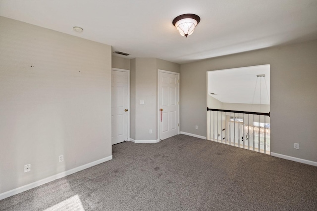 view of carpeted spare room