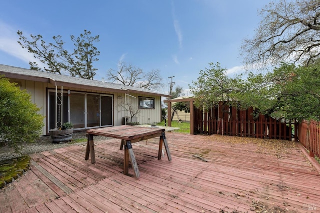 view of wooden deck