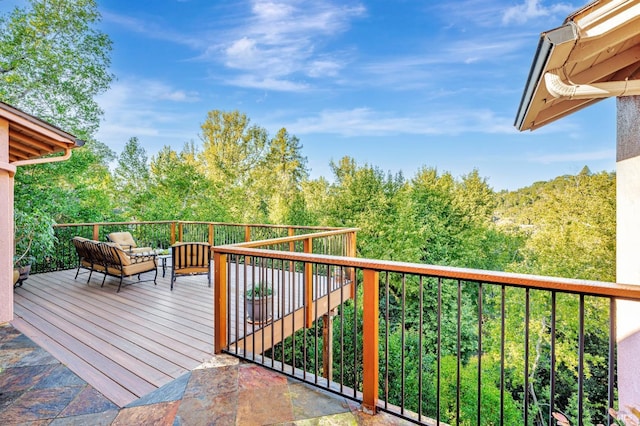 deck with outdoor lounge area