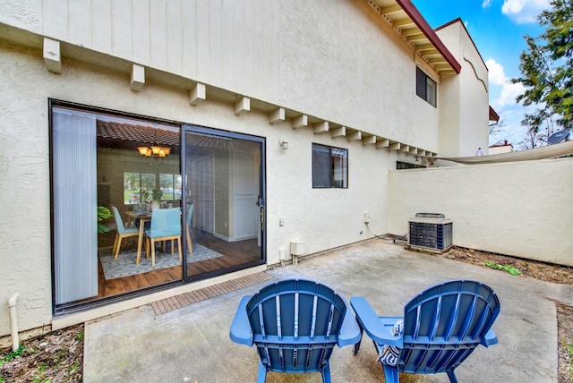 view of patio / terrace featuring central AC unit