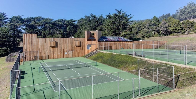 view of tennis court