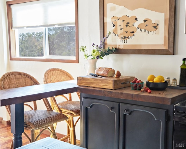 interior space featuring wood finished floors