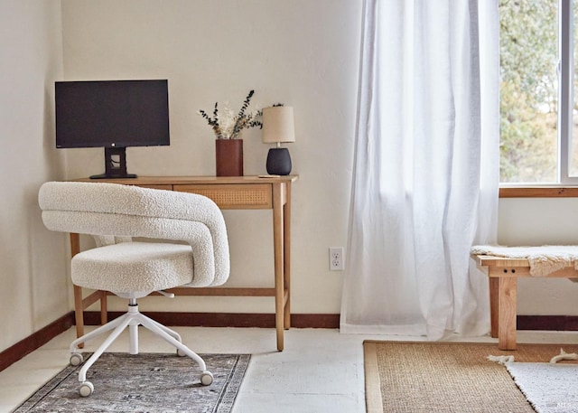 home office featuring baseboards