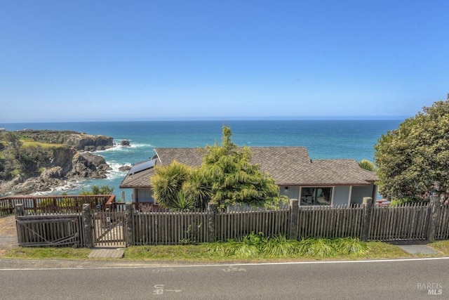 water view with fence