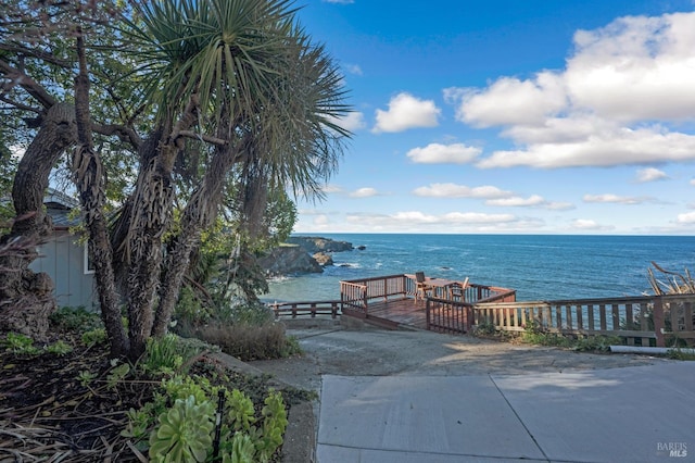 view of water feature