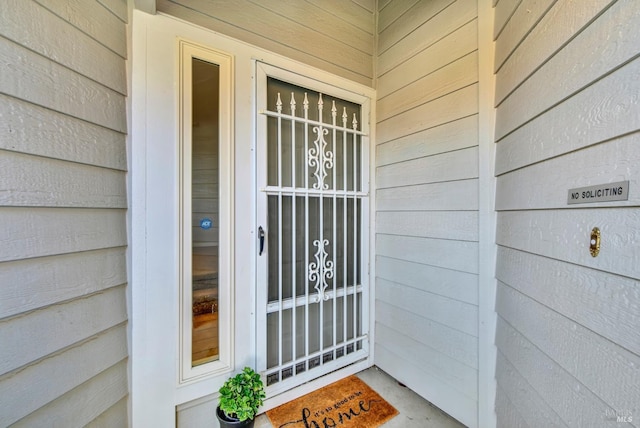 view of doorway to property