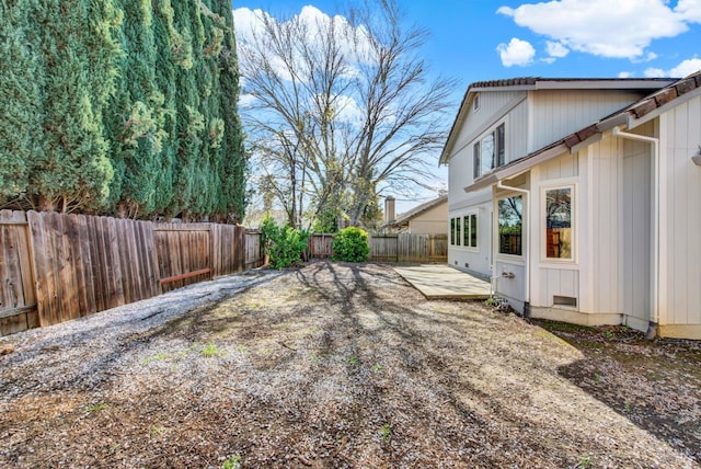 view of yard with a patio area