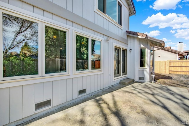 view of home's exterior featuring a patio