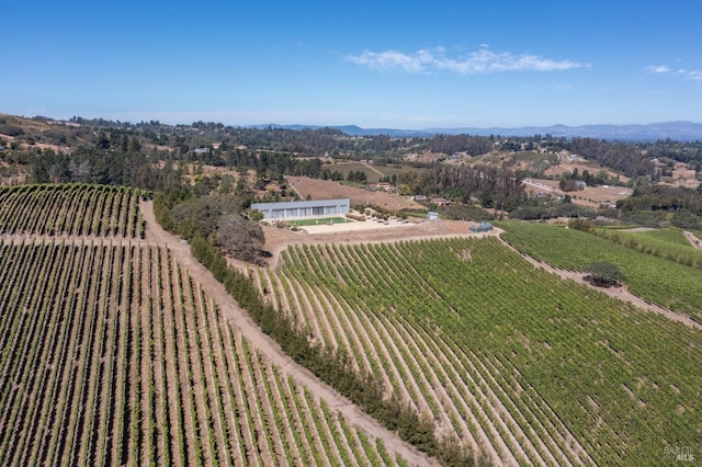 aerial view featuring a rural view