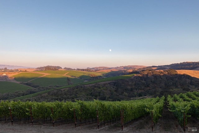 property view of mountains featuring a rural view