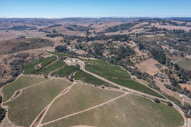 drone / aerial view with a rural view