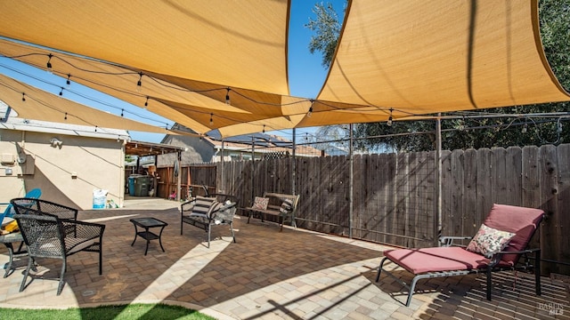 view of patio / terrace with fence